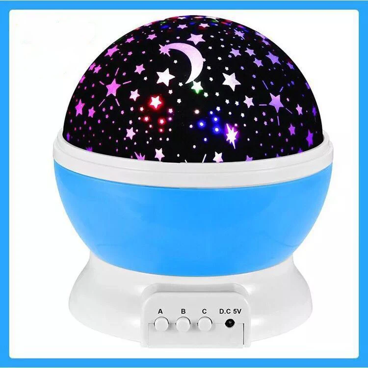 Звездное небо вращающийся светодиодный Ночной Светильник проектор Батарея USB работает Детская Спальня ночник лунный проекционный светильник подарок для детей