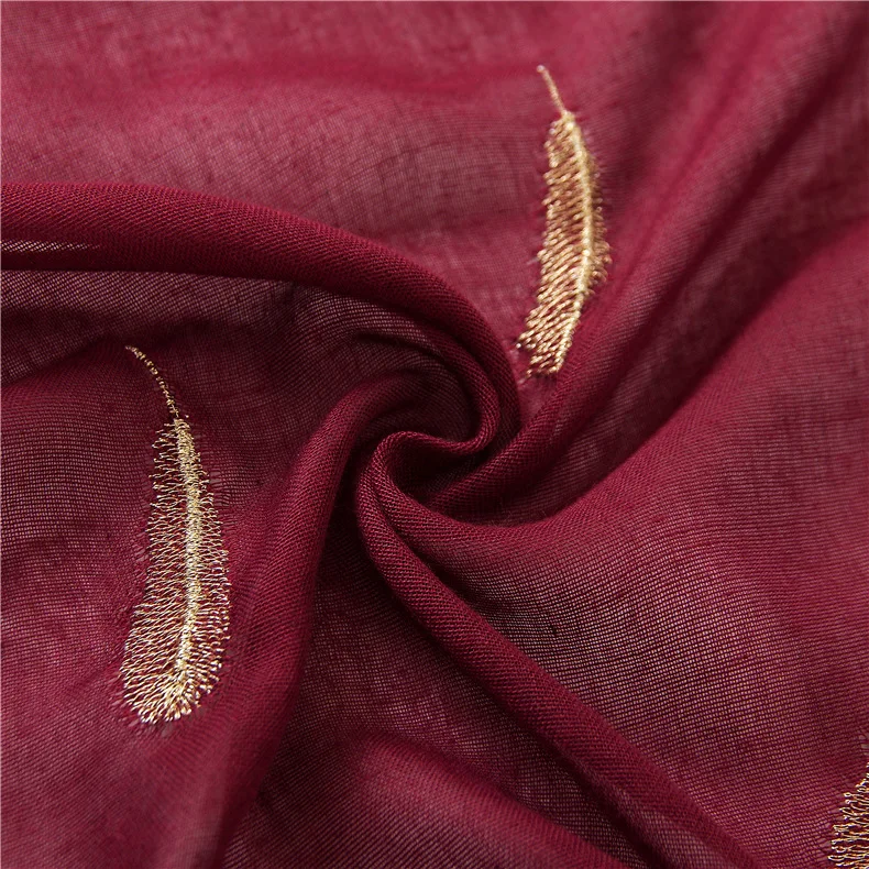 Новая Брендовая женская мода блестящая бронзовая Золотая пуховые шали и снуды дамская вышивка пашмины платок-Бандана Хиджаб