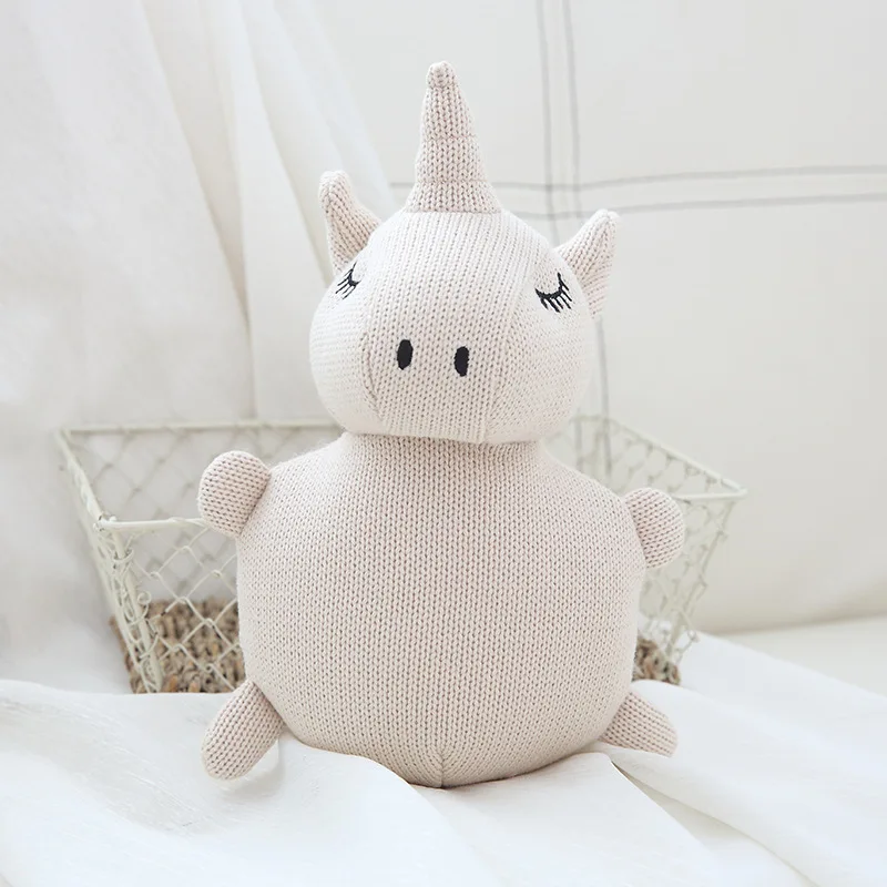 18cm Kawaii unicorn stuffed plush toys soft elphant comforting baby plush animal dolls cute rabbit bear plush dolls for baby kid