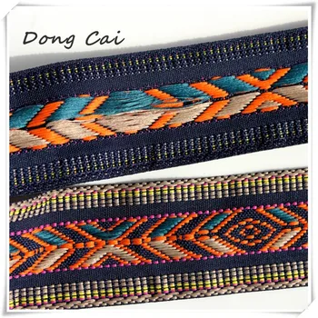 

4.7cm wide ethnic embroidery webbing lace ribbons lace fabric band boho accessories gypsy bag straps Korea style Headband DIY