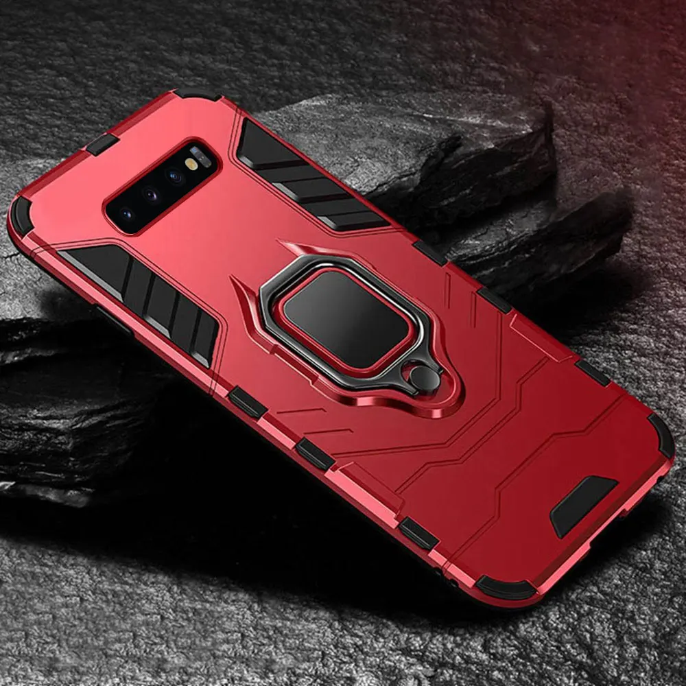 Роскошный противоударный защитный чехол для samsung S10 Plus, чехол для телефона samsung S8 S9 Note 9 8 S9 8 Plus S10 Plus S10 E S 10 - Цвет: Red