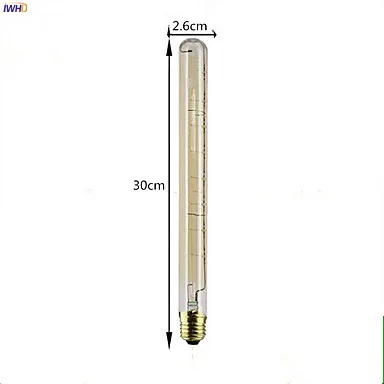IWHD ампулы Винтаж лампы накаливания Ретро лампа E27 T185 t10 t225 T30 лампочка эдисона лампа украшение дома