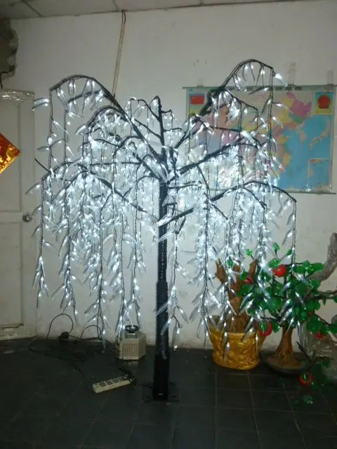1008 шт. LED 6ft высота LED Willow плача дерева домашний сад-деко Открытый Белый праздник Рождество год партия Декор