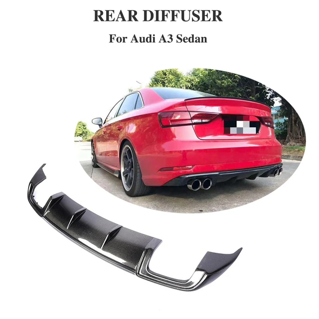 Auto Heck diffusor Lippe Rückseite Splitter schwarz für audi s3 a3 s-line  2017 2018 2019 2020 abt Stil Auto hintere Stoßstange Lip Diffusor -  AliExpress