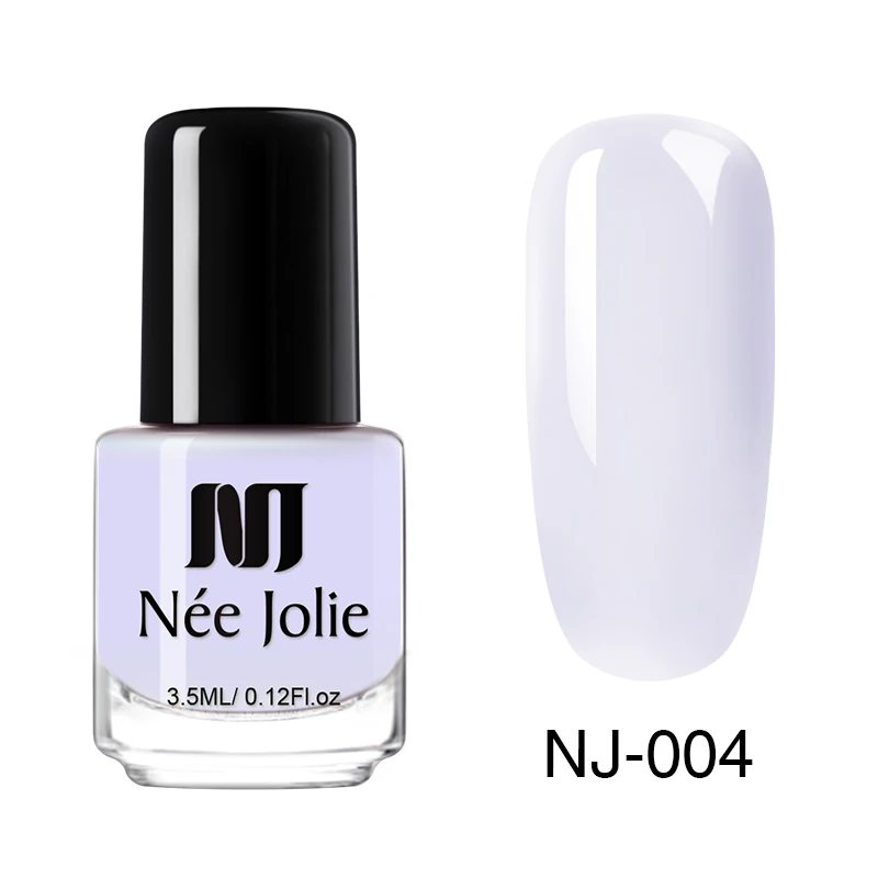 NEE JOLIE 3.5ml Candy Nude Color Nail Polish Fast Dry Semi-transparent Jelly Effect Environmental Nail Varnish - Цвет: Jelly NJ-004