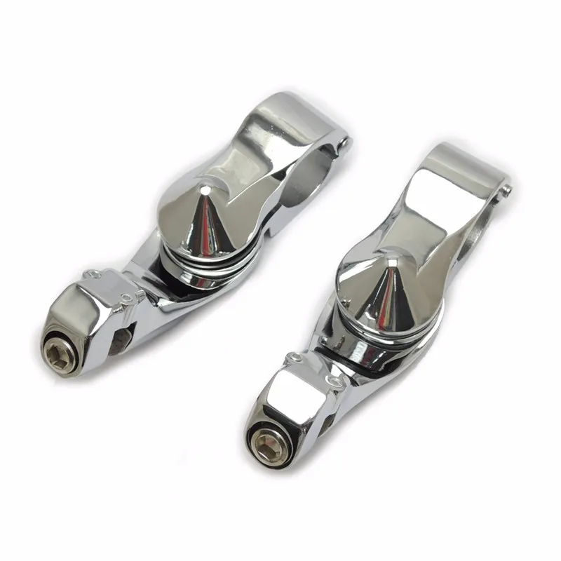 Short Angled Adjustable Highway Peg Mount Kit 32mm for Harley Road Glide Dyna Sportster Road King Chrome 100% Brand new (1)