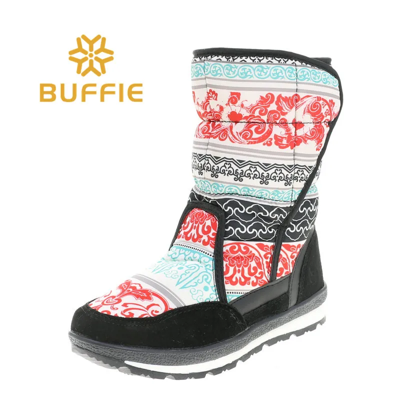 

Winer warm snow boots discount 11.11 BUFFIE STORE promotion BIG size whole size range girl boots red colour free shipping black