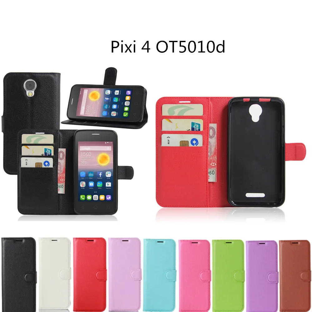 Для Alcatel One Touch Pixi 4 OT5010d 5 0 дюймов чехол для телефона Флип кожаный кошелек сумка
