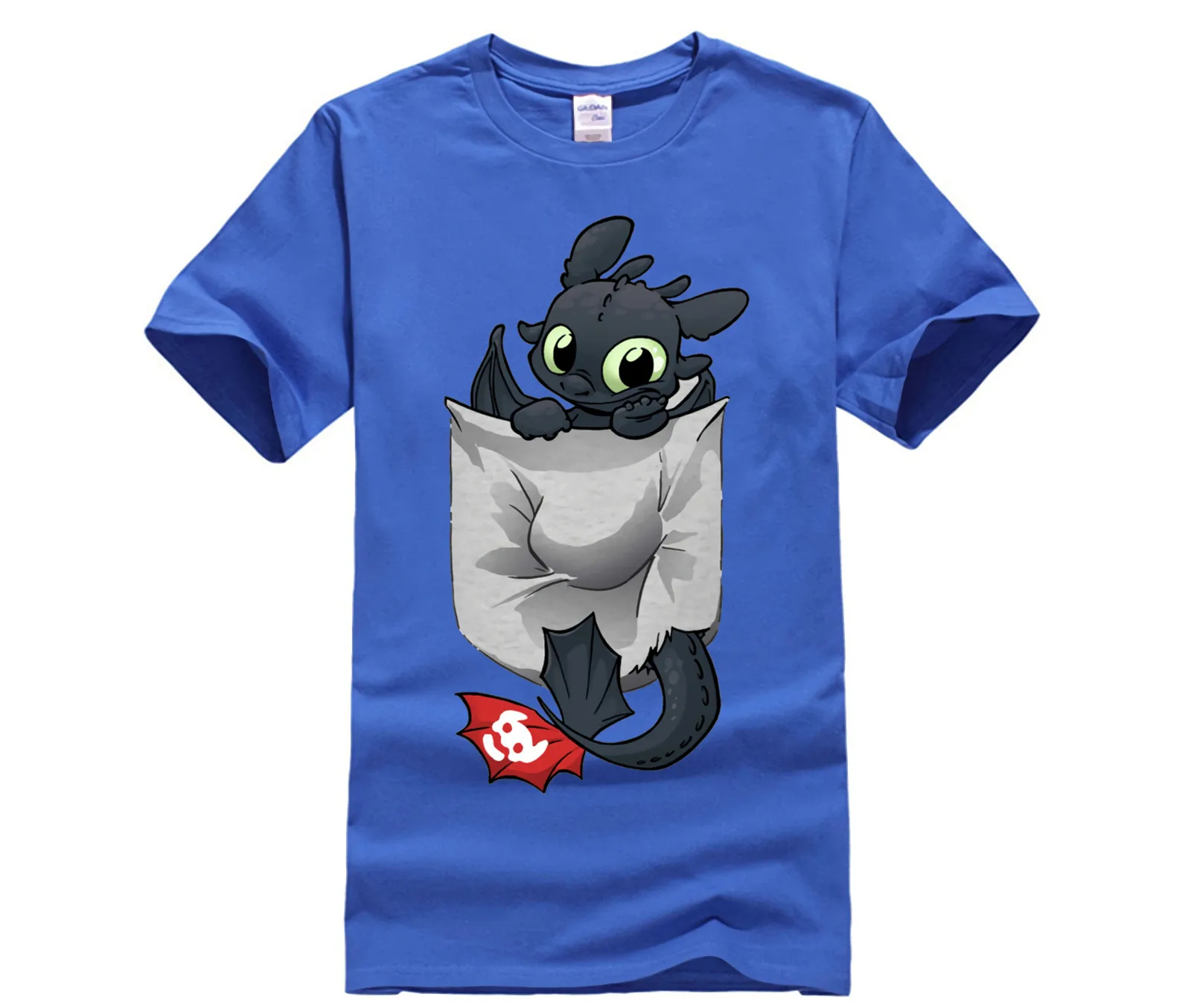 Pocket How to Train Your Dragon Toothless T shirt Men Cute Tops Dragon Cartoon Tees 3D T shirt Summer Gray Clothes Cotton Tshirt