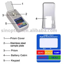 Карманный Цифровой рефрактометр Авто Цифровой рефрактометр brix 0-50% Цифровой рефрактометр PDR50B