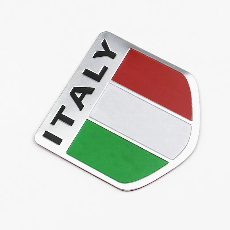 

Aluminum Alloy Italy Italian National Flags Car Body Stickers 5x5cm Automobiles Motorcycles Exterior Decorating Accessories