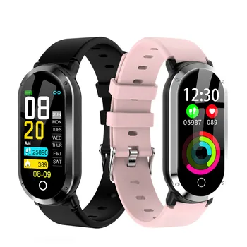 

T1 Smart Wristband Woman Heart Rate Blood Pressure Monitor Fitness Bracelet tracker Pedometer Band for IOS Android Huawei phone