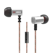 Newest KZ ED9 In-ear Earphone Noise Canceling HiFi Bass Earbuds Super Bowl Tuning Nozzles Earphones With Microphone Audifonos