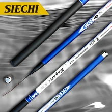 Лидер продаж Сверхлегкий сверхтвердый 3,6/4,5/5,4/6,3/7,2 м поток ручная штанга из углеродистого волокна литые телескопические рыболовные удочки