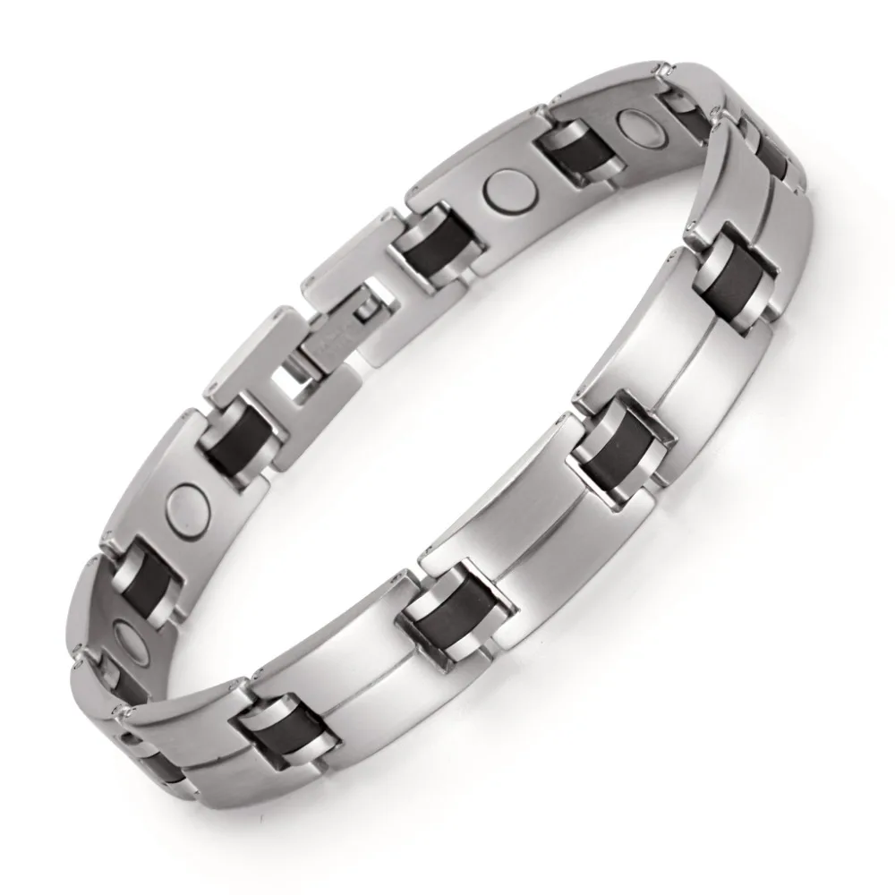 Foxfolk 2019 Bracelet Men Stress Relief Arthritis Wristband Foxfolk 2019 Bracelet Men Stress Relief Arthritis Wristband Stainless Steel Bracelets Bangles For Women Therapy Magnets