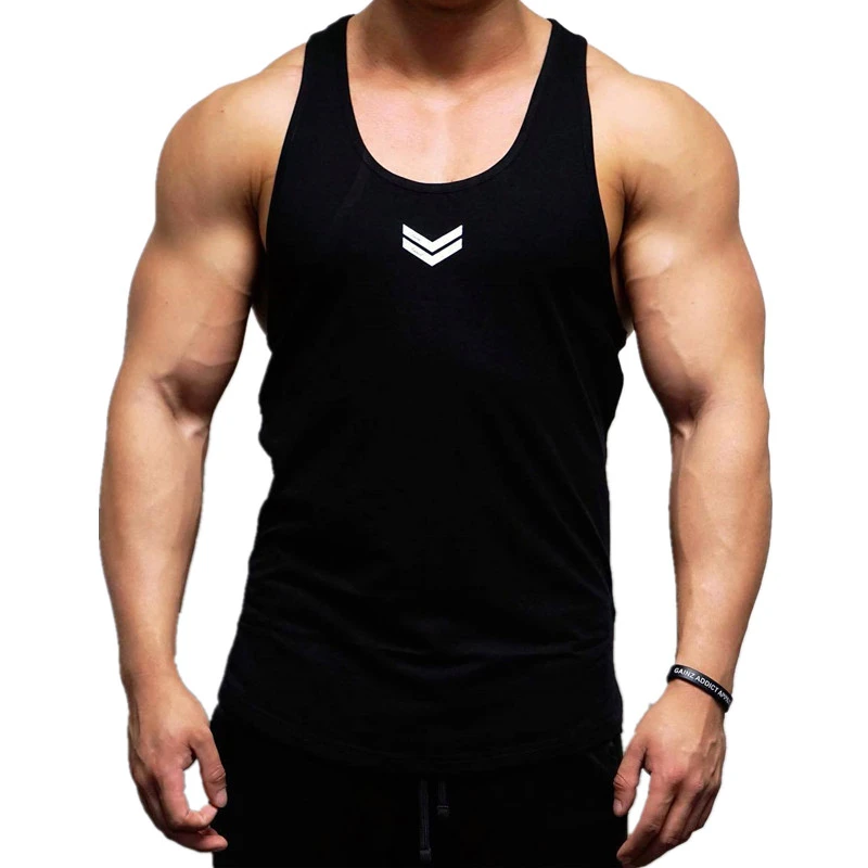 

FRMARO Muscleguys Cotton Gyms Tank Tops Men Sleeveless Tanktops For Boys Bodybuilding Clothing Undershirt Fitness Stringer Vest