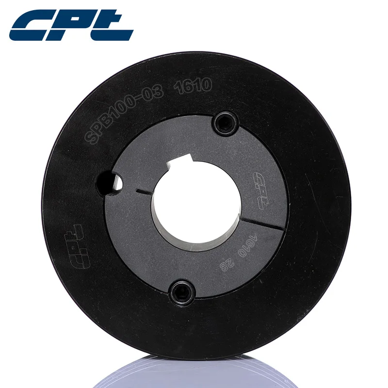 

CPT SPB motor belt pulley, 3 grooves, 1008 taper bush, 78mm outside diameter small pulley, for shaft 8-25mm, SPB71-03-1008