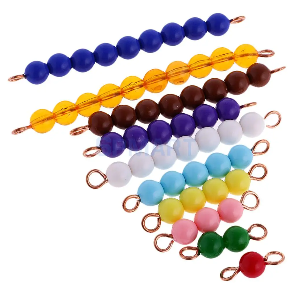 Montessori Numbers Beads Bars Kids Learn Math Early Learning Educational Intelligence Development Toy Xmas Gift