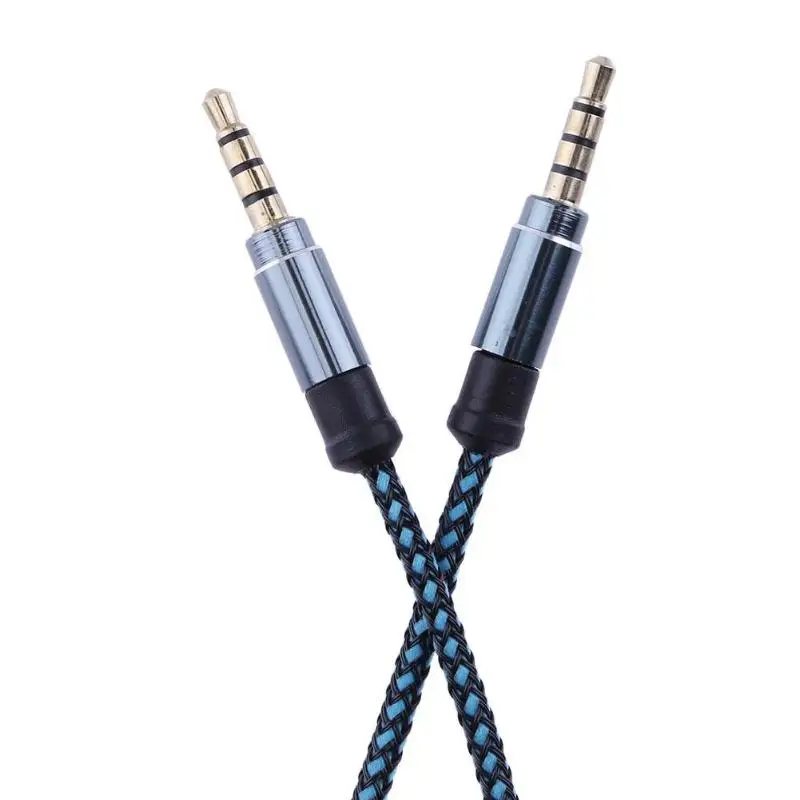 

1.5m Aux Cable 3.5 mm Male to Male Jack Audio Nylon Cable Phone Extension Wire for Headphone Speaker