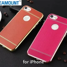 80 шт Роскошный чехол для телефона для iPhone 7 7 Plus Мягкий ТПУ защитный чехол черный личи шаблон чехол для телефона s для iPhone 5 6