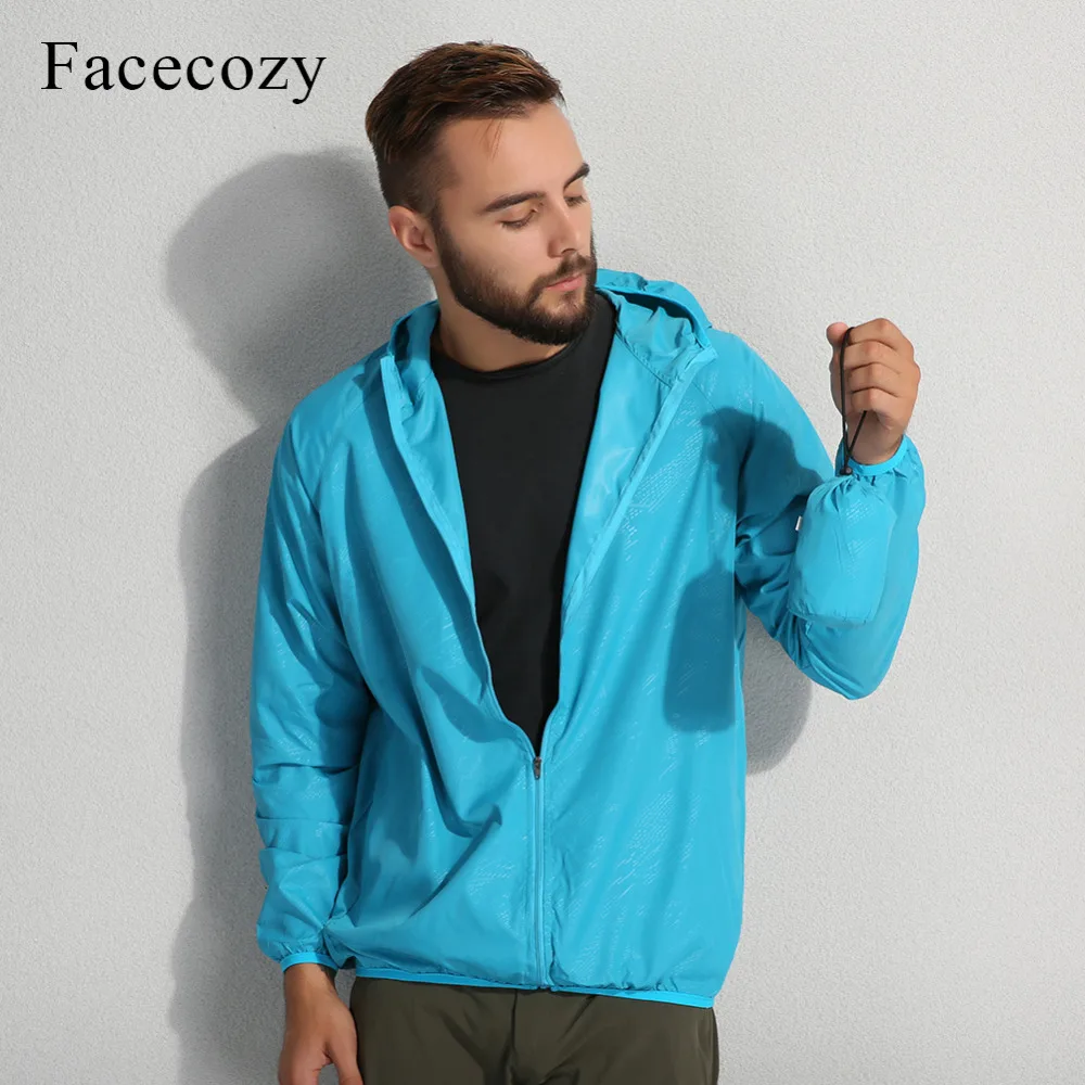 Facecozy Summer Men&Women Outdoor Waterproof Skin Jacket Fishing Breathable Solid Coat Anti-UV Quick Dry Camping Hiking Clothing