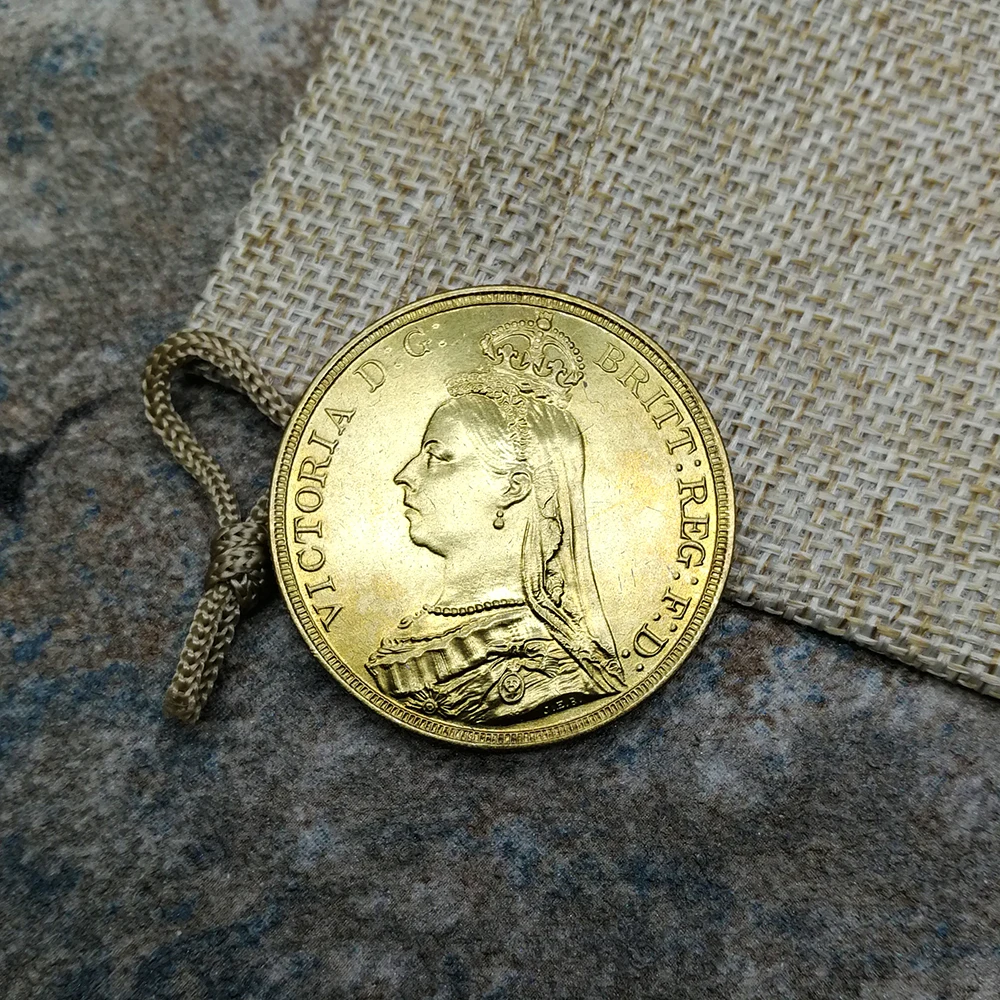 1891 королевская Виктория Великобритания Лондон монета Золотая Коллекционная
