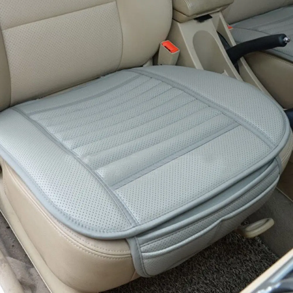 

2018 Newest Hot Universal Black Car Front Seat Mat Breathable PU leather Seat pad Cushion Car Front Seat Mat