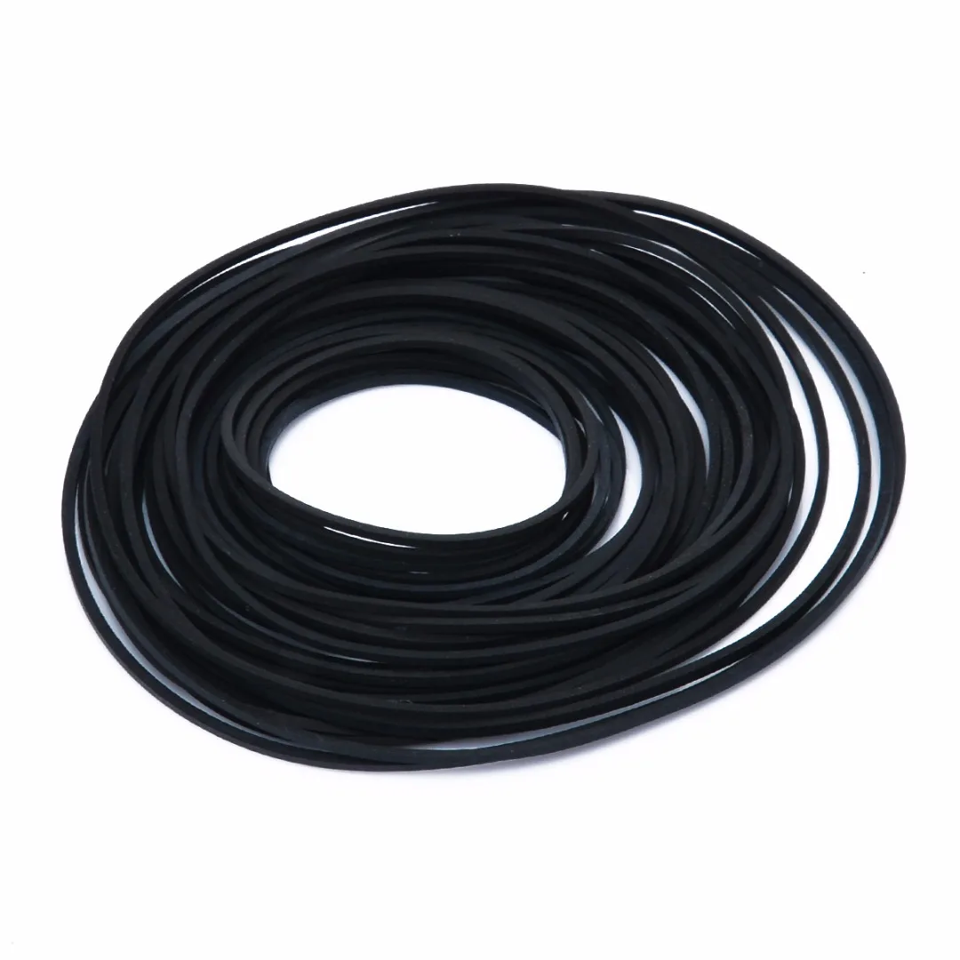 30PCS Rubber Pulley Belts Black Small Fine Engine Drive Belt For DIY
