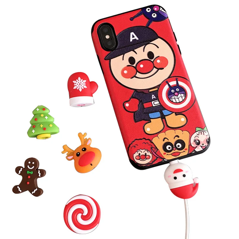 

1PCS/lot Protection Cable Protector Animal Bite the Cute Android Shark Dog Penguin Crocodile Christmas Tree Gift for friends