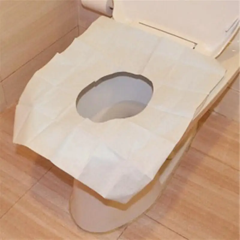 

10pcs/bag Modern Convenient DisposableToilet Paper Seat Covers Toilet Pad for Travel Hospital Handy Pocket Wood Pulp Paper #13