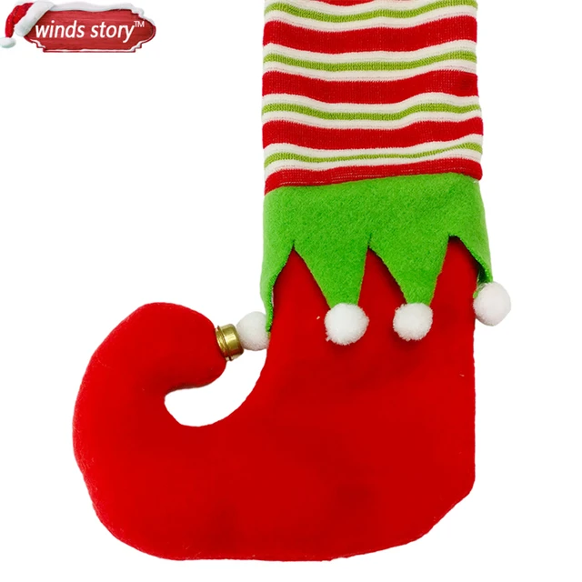 CHRISTMAS Elves Shoes Table Chair Legs Feet Sock Sleeve Cover Floor Protector S