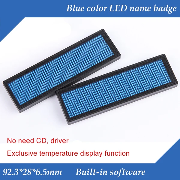44x11 точек синий цвет Прокрутка светодиодное табло бейдж, перезаряжаемые светодио дный светодиодный имя тега