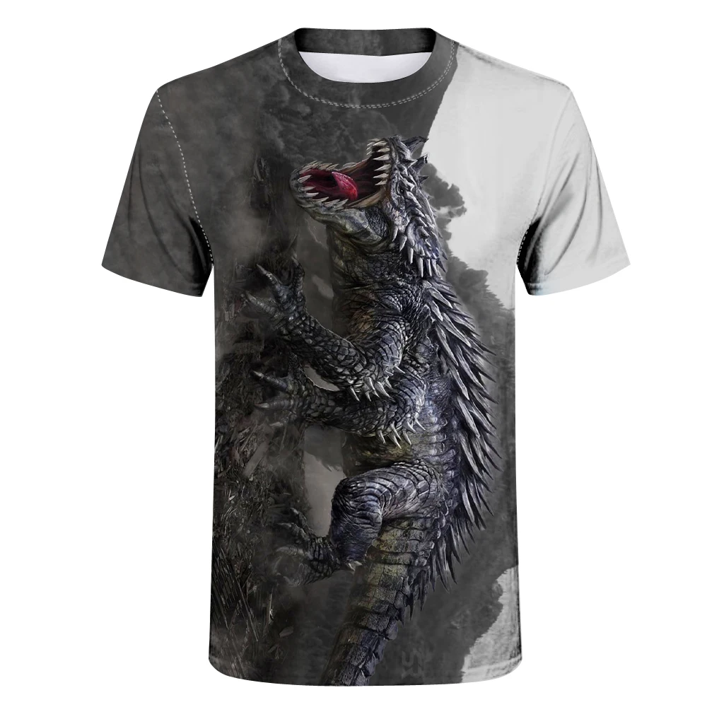 

New summer blouse women's / men's T-shirt movie Godzilla: Monster King 3D printing T-shirt Harajuku style T-shirt streetwear