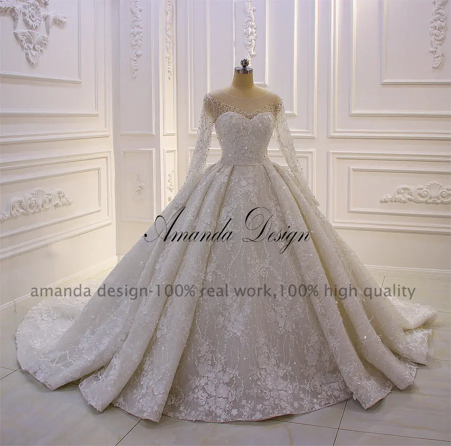 Роскошное кружевное свадебное платье с длинным рукавом от Amanda Design brautkleider hochzeitskleid
