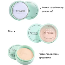 Полупрозрачная прессованная рассыпчатая пудра с пуховкой гладкая основа для макияжа лица водостойкая отделка кожи SSwell