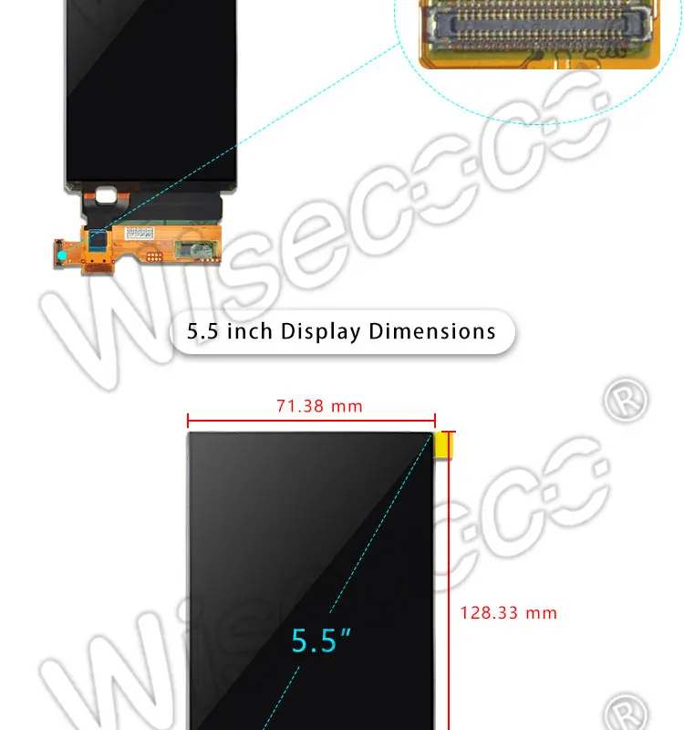 Гибкий 5,5 дюймовый Oled ЖК-дисплей гибкий ультра-тонкий толщина гибкие складные