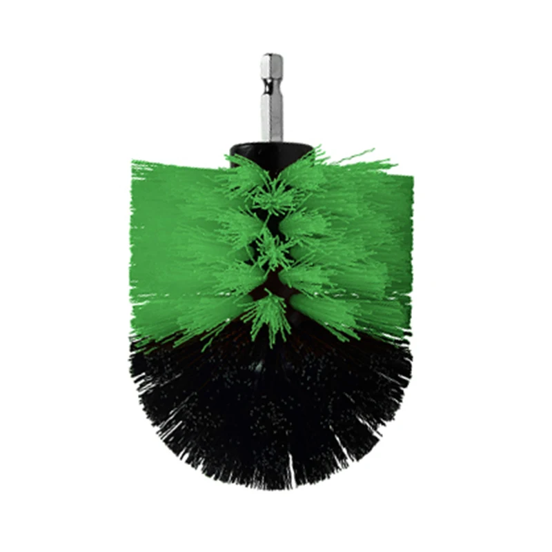

3.5 inch Drill Cleaning Brush Round Head Power Scrubber Stiff Bit Pad Bathroom Tile Tool Car Interiors Cleaning Scrub, Green