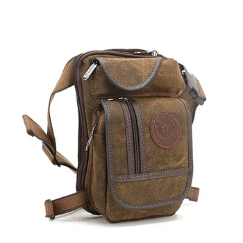 

Men's Canvas Drop Bag Hip Waist Pack Pouch Leg Bag