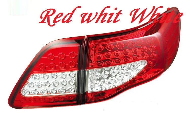 HID, 2007~ 2010, автомобильный Стайлинг для Corolla фар, vios, RAV4, camry, Hiace, sienna, yaris, Tacoma, Corolla головная лампа - Цвет: Red  Taillight