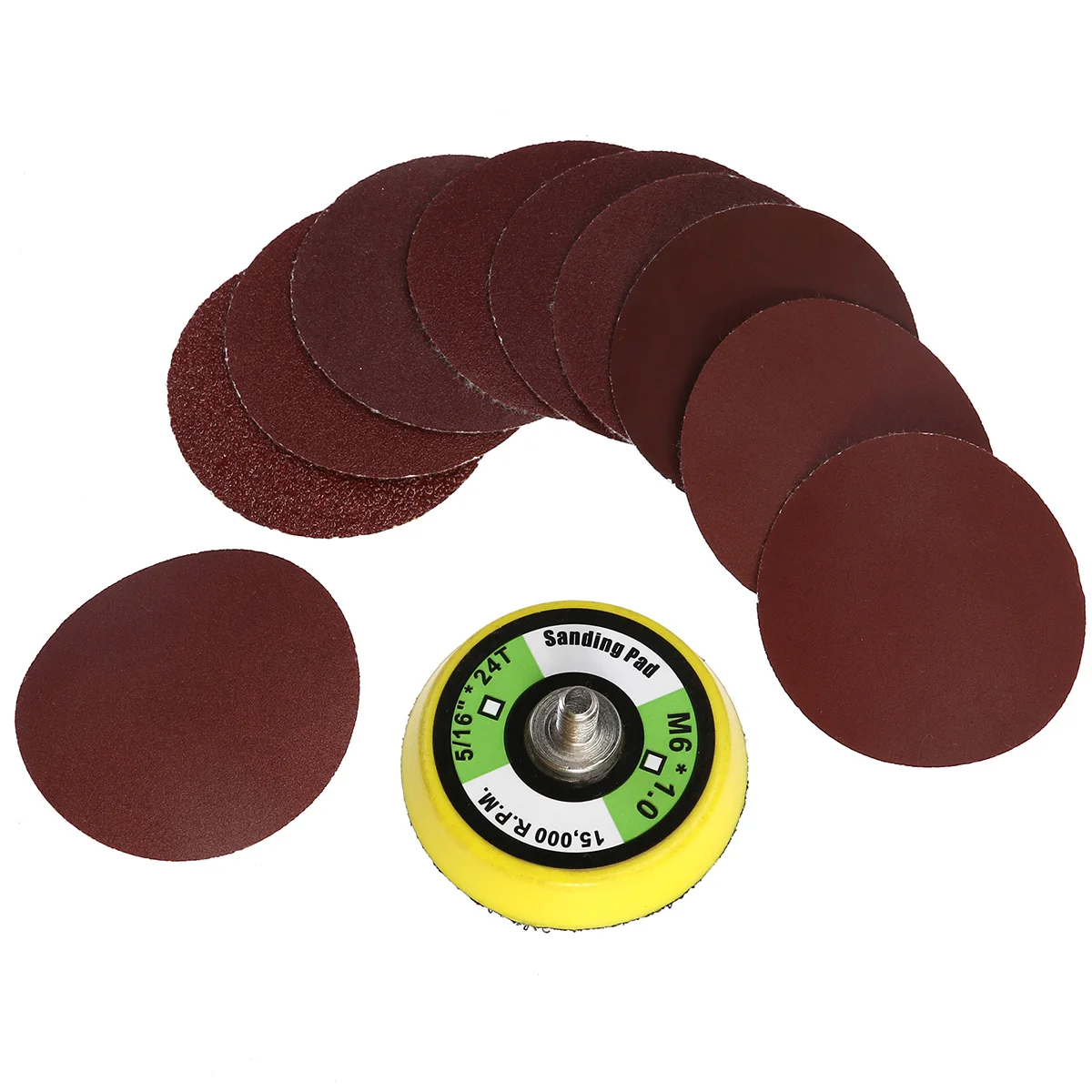 2 Inch Sanding Discs with M6 Backer Plate PSA Sandpaper Hook and Loop