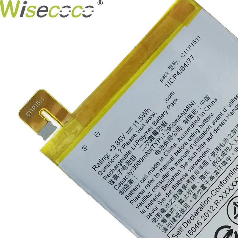 Wisecoco новый оригинальный аккумулятор C11P1511 для ASUS ZenFone 3 Ze552kl Z012da/e ZB553KL высокое
