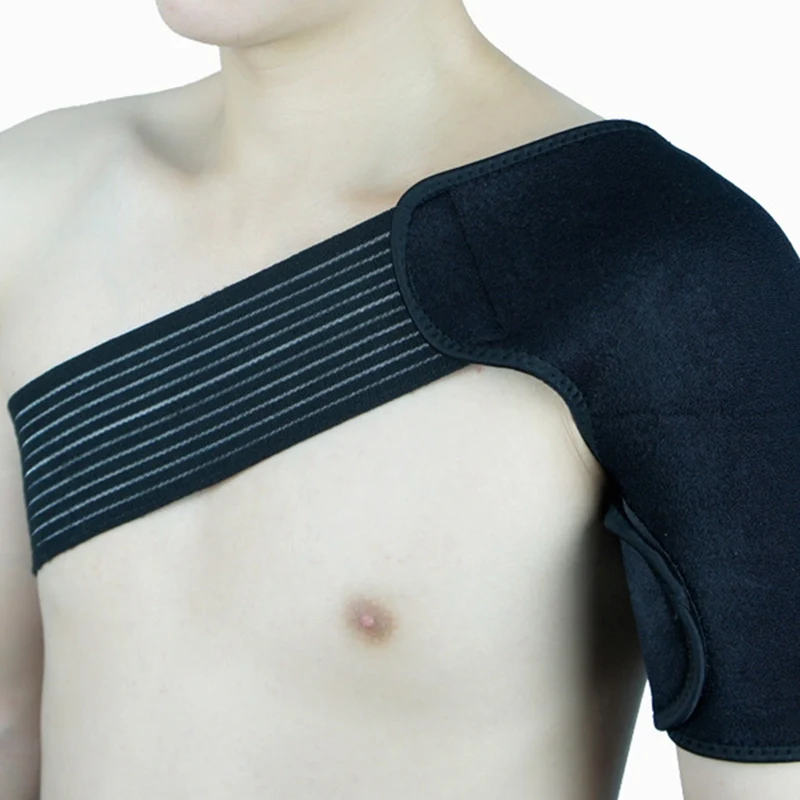 Для мужчин и женщин дышащий Регулируемый одно плечо спортивная Поддержка wrap дышащий нарукавник Pad аксессуары для спортивной одежды