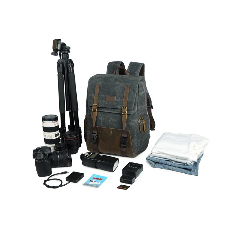  Mochila impermeable TTKK para cámara Digital Slr carga Usb de 156 pulgadas para lente de cámara y p