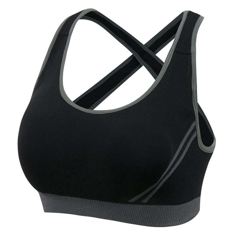  High Quality Absorver Sweat Professional Sportes Bra Women Seamless Cup Bra Padded Top Aerobics Ves