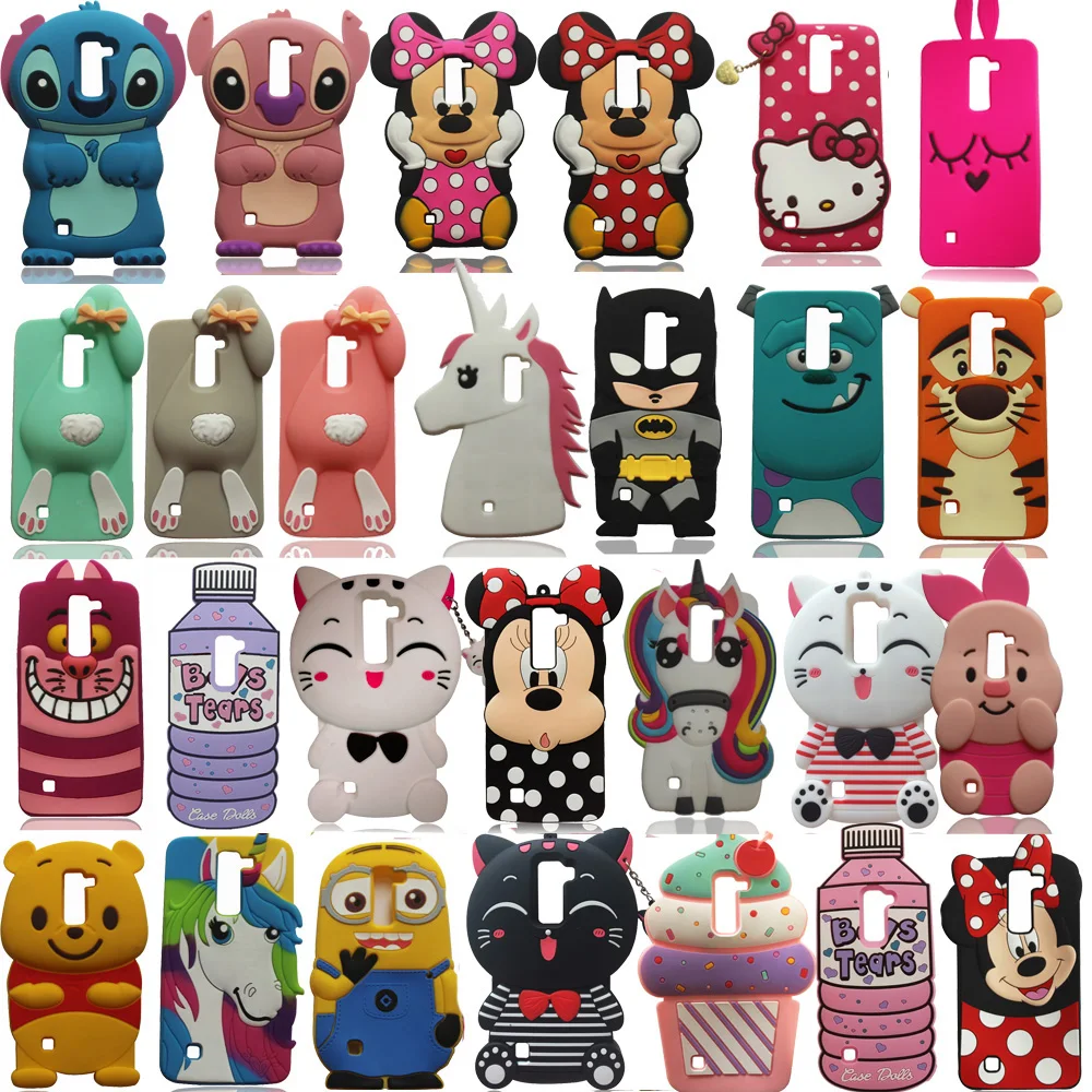 

3D Cute Cartoon Pig Tiger Soft Silicone Case Cover For LG K7 K8 K10 Phone Cases Covers Fundas Coque Capa Batman Bear Stitch