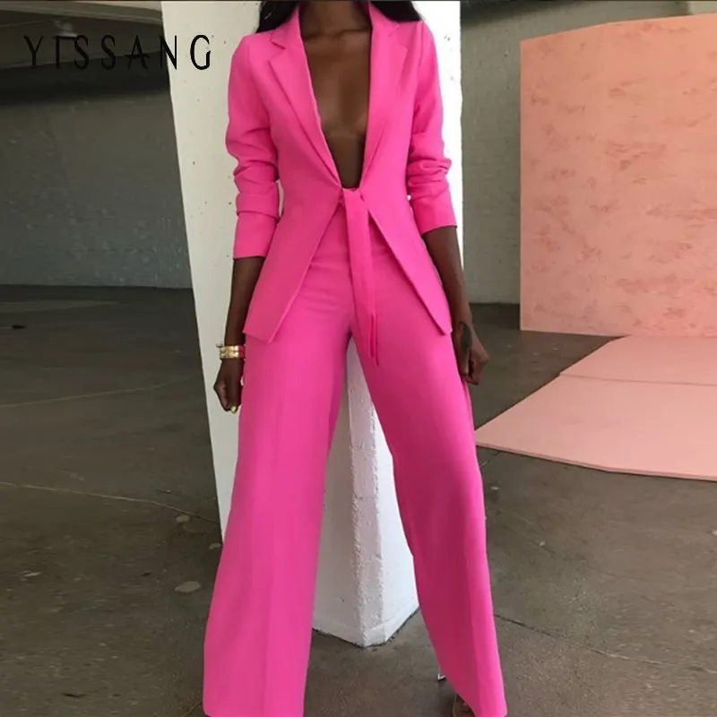

Yissang Fall Fashion Women Two Piece Sets Autumn Winter Long Sleeve Jacket And Pants Trouser Outfits 2 Piece Set Casual Suits