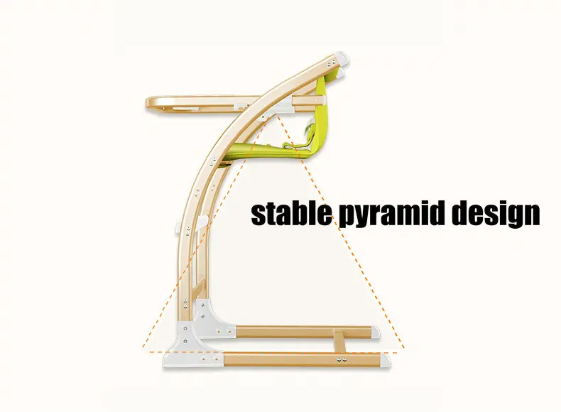 4 в 1 детское кресло для кормления, Модное детское обеденное кресло с регулировкой высоты сиденья, можно изменить на детское кресло-качалка, устойчивый стульчик для кормления