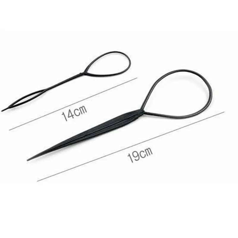Multi-functional 2pcs Ponytail Creator Plastic Loops+1pc Hair Styling Clip Stick Set Hair Braid Tools for DIY Hair Styling Tools