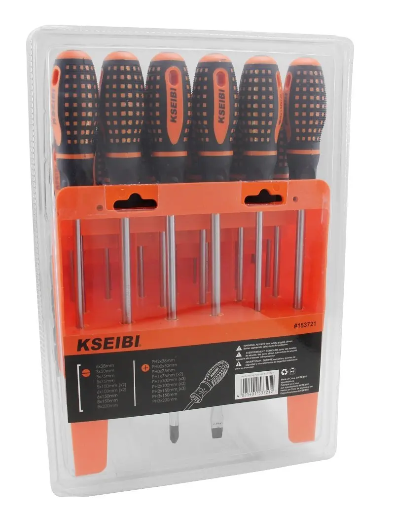 KSEIBI 153721 Phillips и плоская отвертка набор с стойкой 26 Piece инструмент