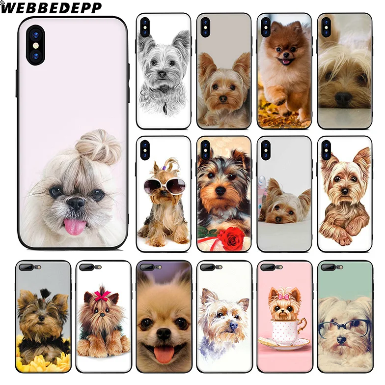 WEBBEDEPP Yorkshire terrier Dog Cute Soft Silicone Case for Apple iPhone 11 Pro Xr Xs Max X or 10 8 7 6 6S Plus 5 5S SE TPU |